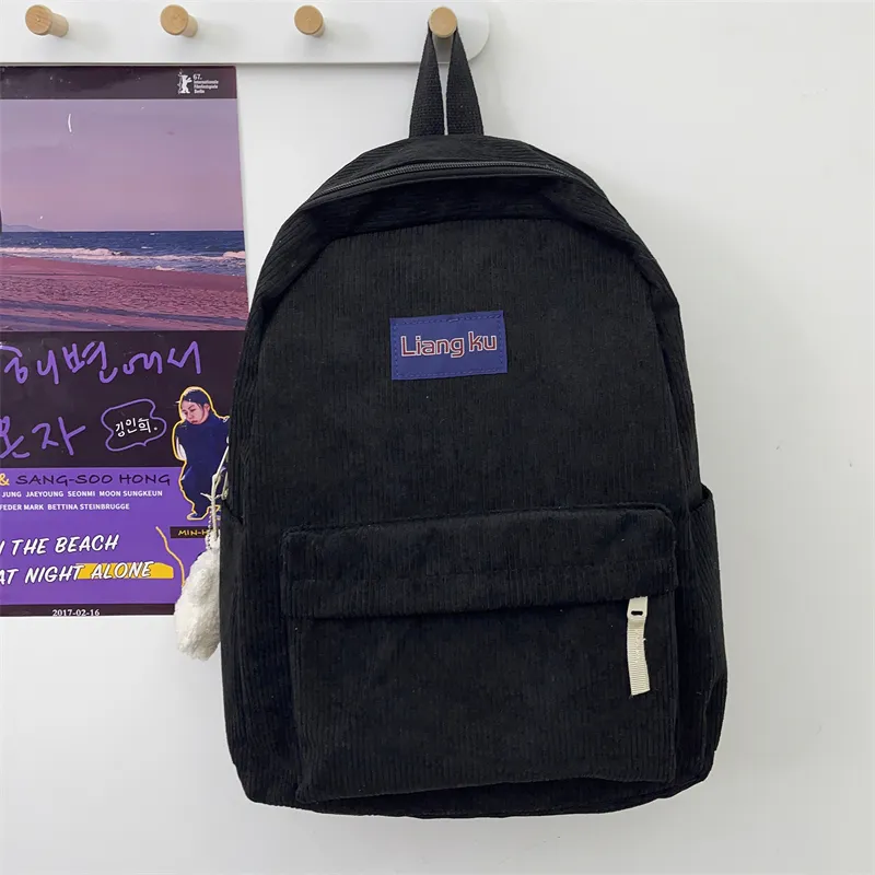 Deli Bear Corduroy Backpack Unisex Multicolor-1