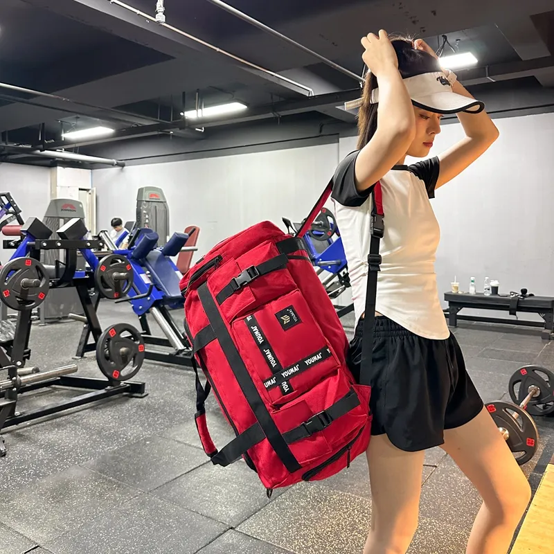 Deli Bear Oxford Gym Bag Large Size Unisex Multicolor-19