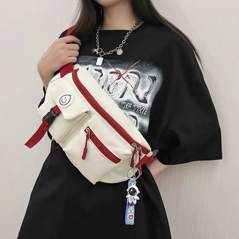Deli Bear Nylon Sling Bag Regular Unisex White Red/White Blue/Black-4