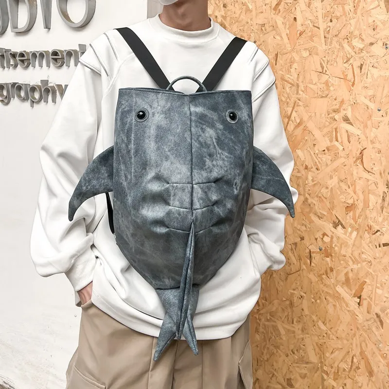 Deli Bear Oxford Backpack Unisex Coffee \ Blue \ Light Gray \ Dark Gray-9