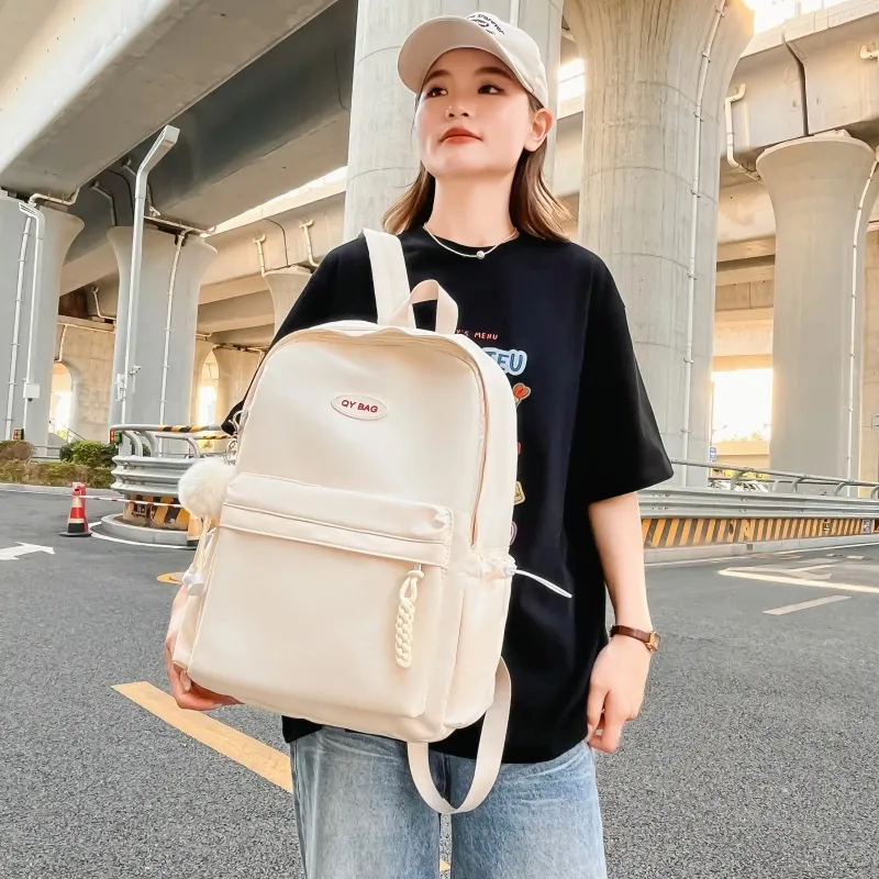 Tong Tong Rabbit Nylon Backpack Large Size Unisex Multicolor-22