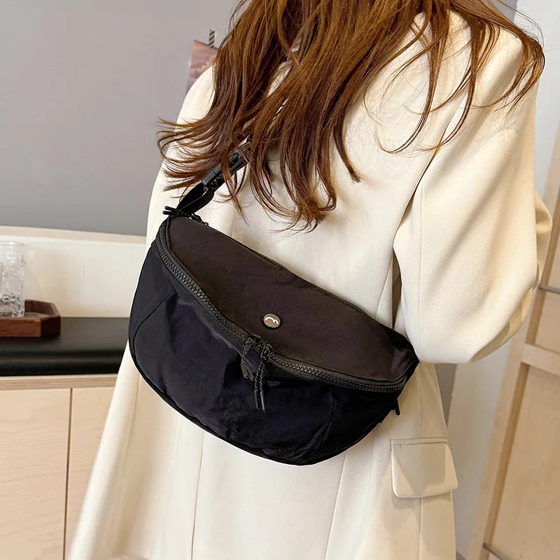 OUZIHUANG Nylon Fabric Shoulder Bag Crossbody Bag Unisex Black/Orange/Green/Khaki/Gray-14