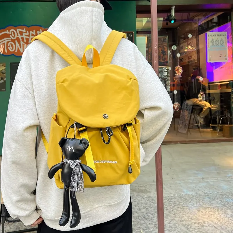 Deli Bear Nylon Fabric Backpack Regular Unisex Multicolor-6