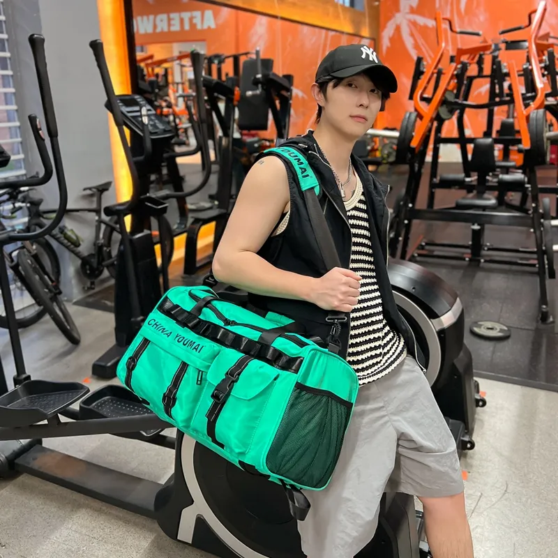 Deli Bear Nylon Gym Bag Unisex Multicolor-12