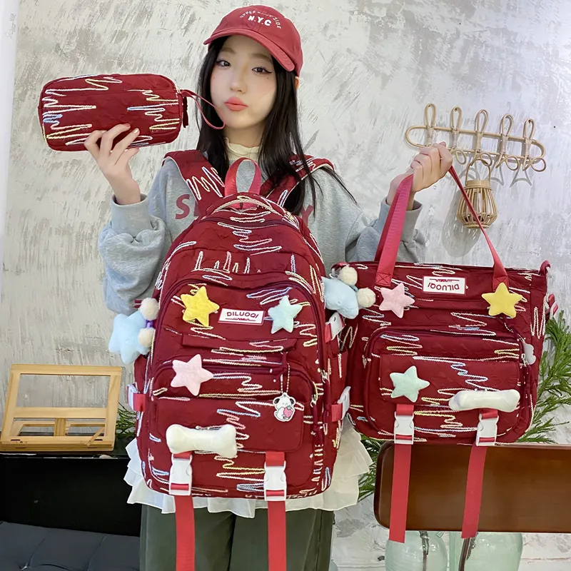 OUZIHUANG Nylon Combo Set Unisex Multicolor-3