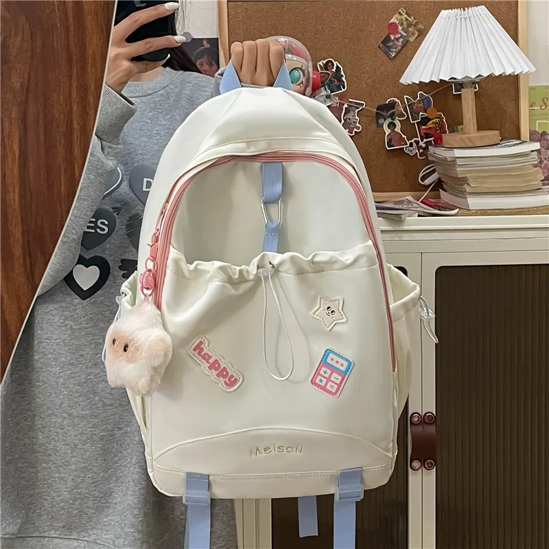 Tong Tong Rabbit Nylon Backpack Regular Women's Multicolor-11