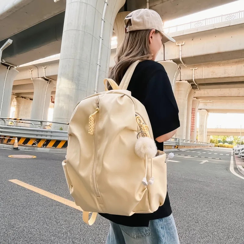 Tong Tong Rabbit Nylon Backpack Large Size Unisex Multicolor-17