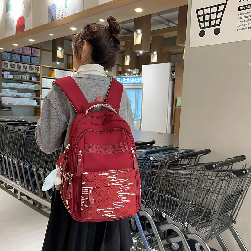 OUZIHUANG Nylon Backpack Unisex Multicolor-13