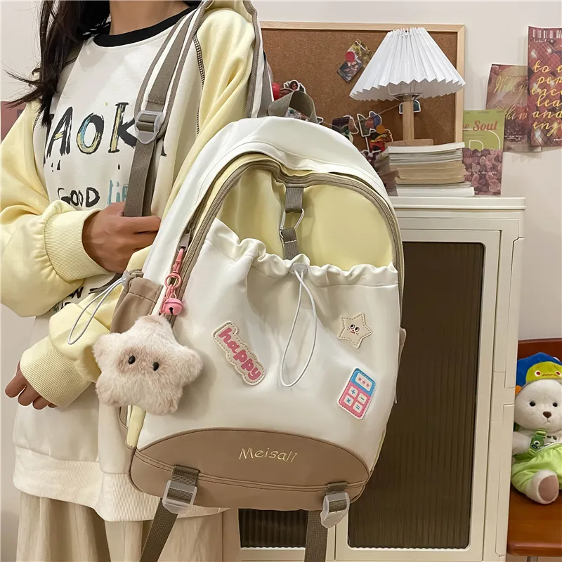 Tong Tong Rabbit Nylon Backpack Regular Women's Multicolor-2