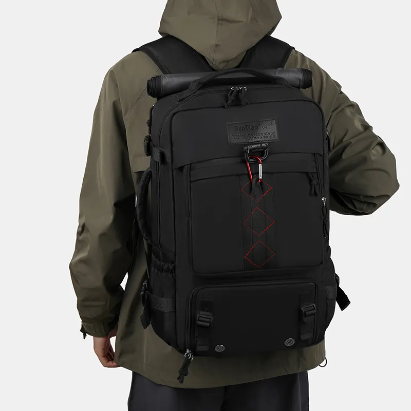 Deli Bear Oxford Backpack Unisex Black/Orange/Army Green/Gray/Peacock Blue/Purple-1