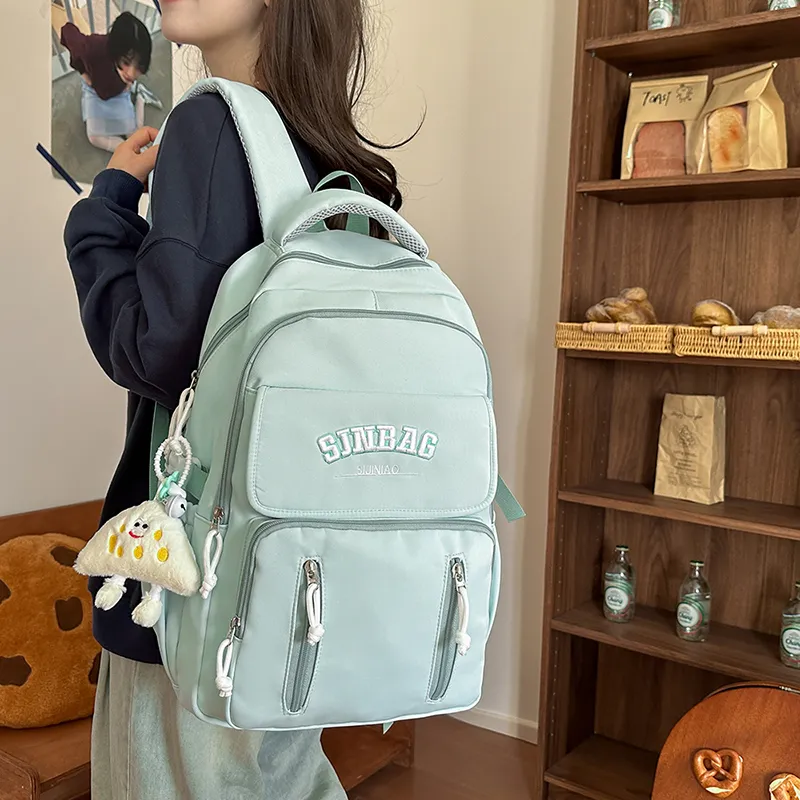 OUZIHUANG Nylon Backpack Women's Multicolor-11