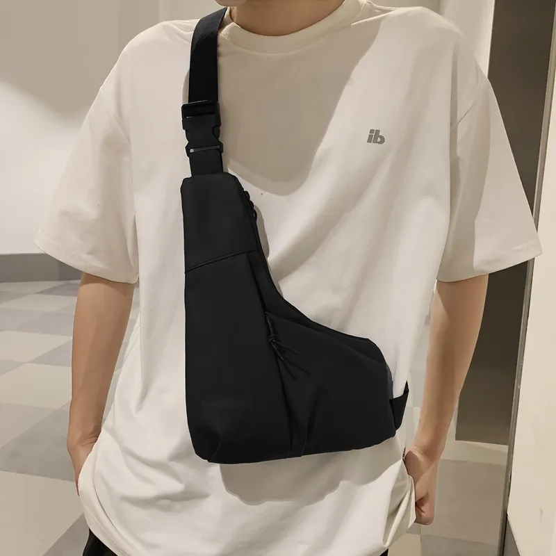 OUZIHUANG Oxford Cell Phone Fanny Pack Sling Bag Shoulder Bag Crossbody Bag Regular Unisex Black/White-9