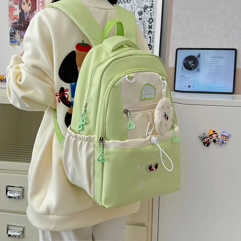 Tong Tong Rabbit Nylon Backpack Large Size Unisex Multicolor-18