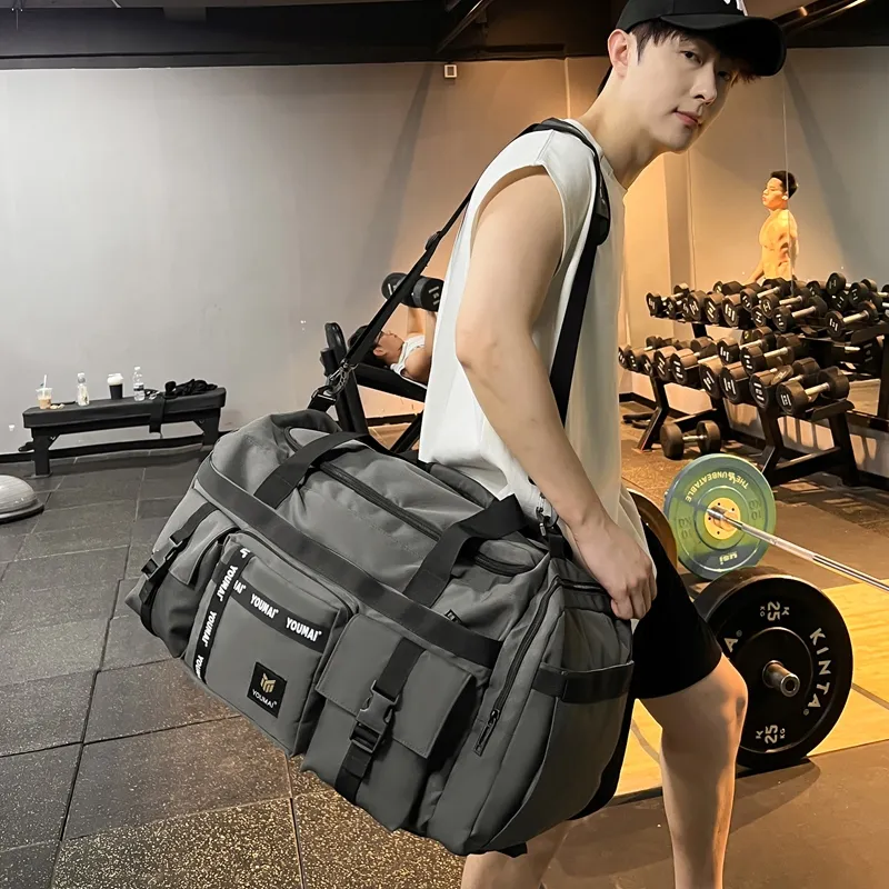 Deli Bear Oxford Gym Bag Large Size Unisex Multicolor-14