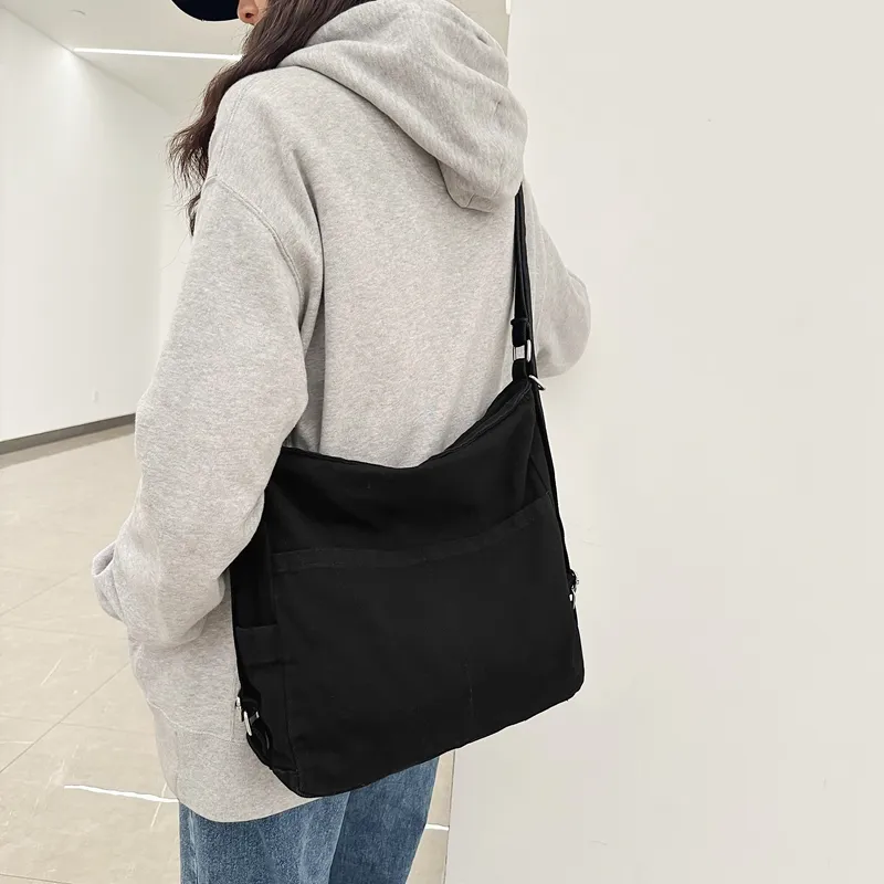 OUZIHUANG Denim Crossbody Bag, Shoulder Bag Regular Unisex Black/Light Blue/Dark Blue/Vintage Blue-1
