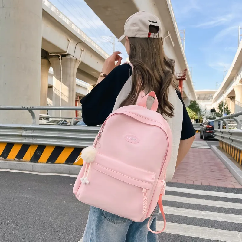 Tong Tong Rabbit Nylon Backpack Large Size Unisex Multicolor-3
