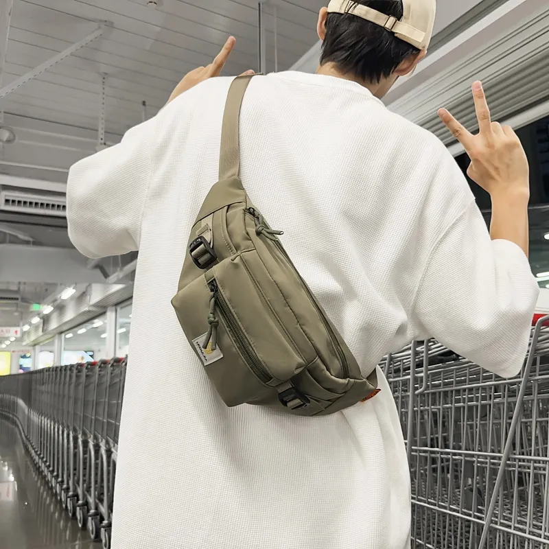 OUZIHUANG Nylon Sling Bag Unisex Multicolor-9
