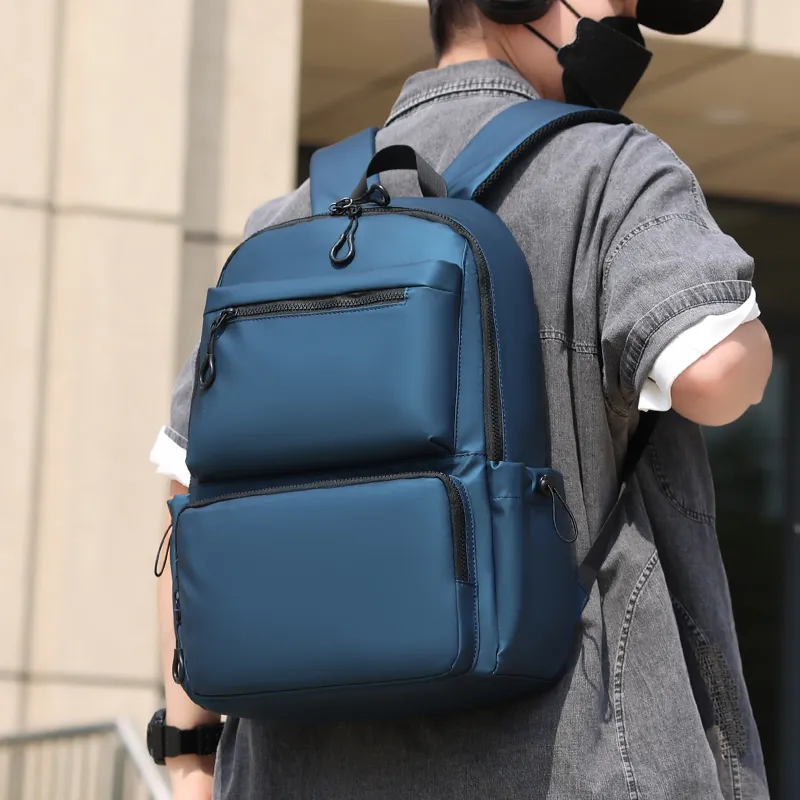 Tong Tong Rabbit Oxford Fabric Backpack Men's Black/Gray/Blue-11