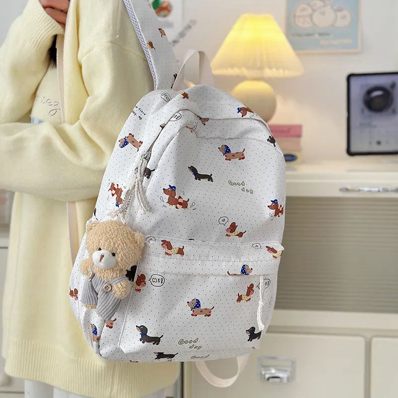 Deli Bear Nylon Backpack Women's Puppy/Kitten-3