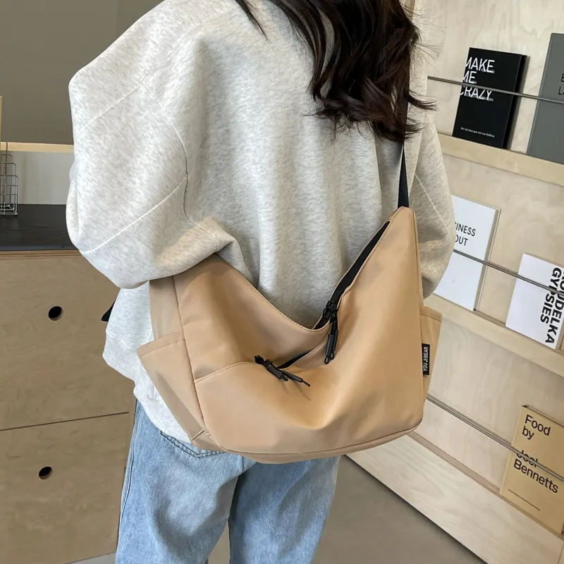 OUZIHUANG Nylon Fabric Crossbody Bag, Shoulder Bag Regular Unisex Multicolor-25