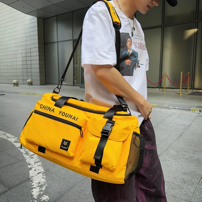 Deli Bear Nylon One Shoulder Travel Bag Unisex Multicolor-23
