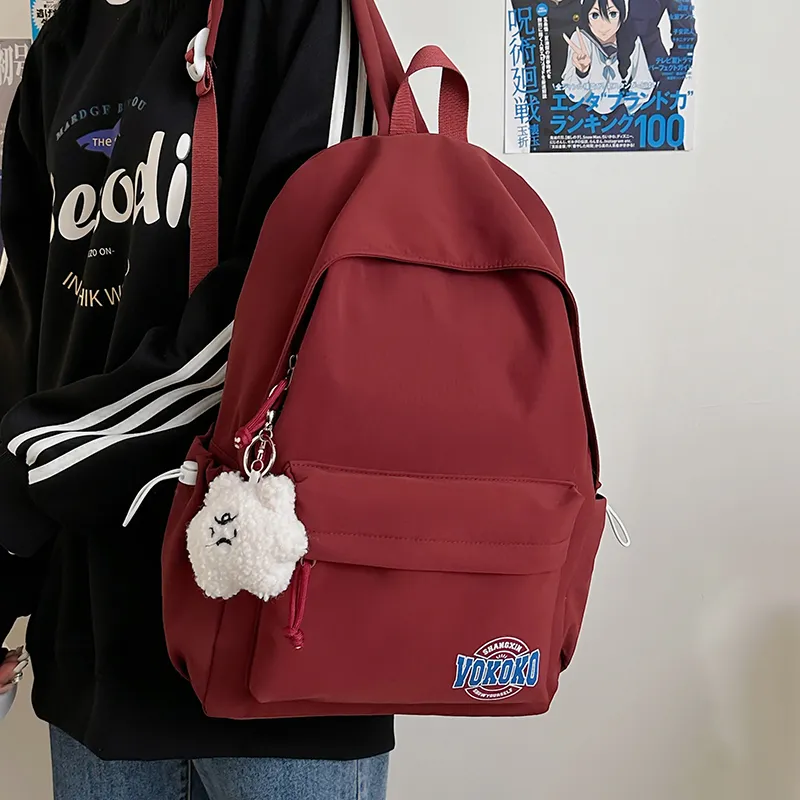 OUZIHUANG Nylon Backpack Large Size Unisex Multicolor-18