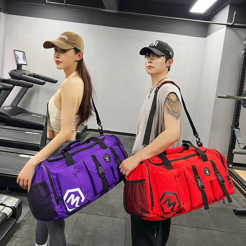 Deli Bear Oxford Travel Gym Bag Unisex Black/Pink/Gray/White/Yellow/Purple/Red/Turquoise-29