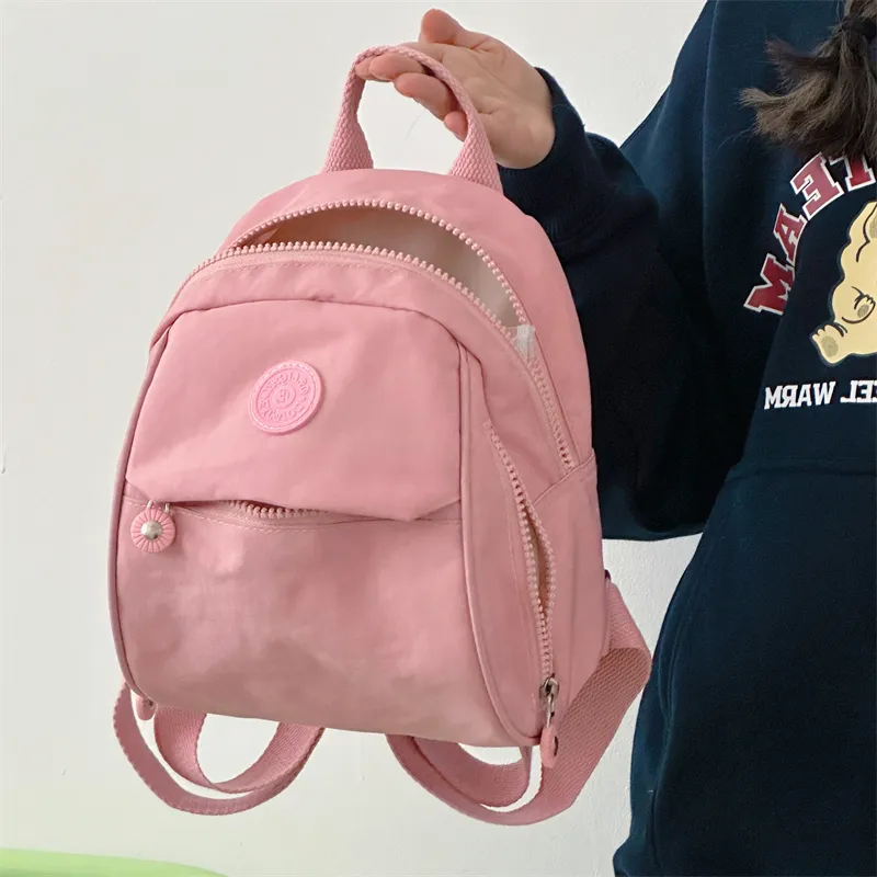 Deli Bear Polyester Backpack Small Size Women's Purple/Black/Pink/Green-16
