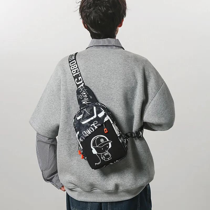 Tong Tong Rabbit Nylon With Mesh Sling Bag Men's Multicolor-1
