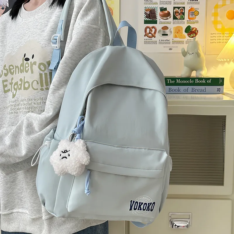 OUZIHUANG Nylon Backpack Large Size Unisex Multicolor-8