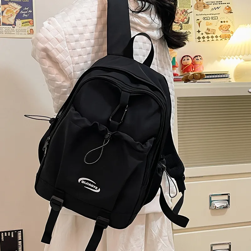 Deli Bear Polyester Laptop Backpack Regular Unisex White/Pink/Black-17