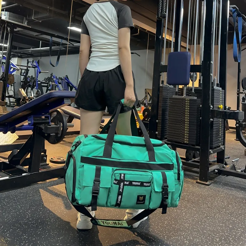 Deli Bear Oxford Gym Bag Large Size Unisex Multicolor-32