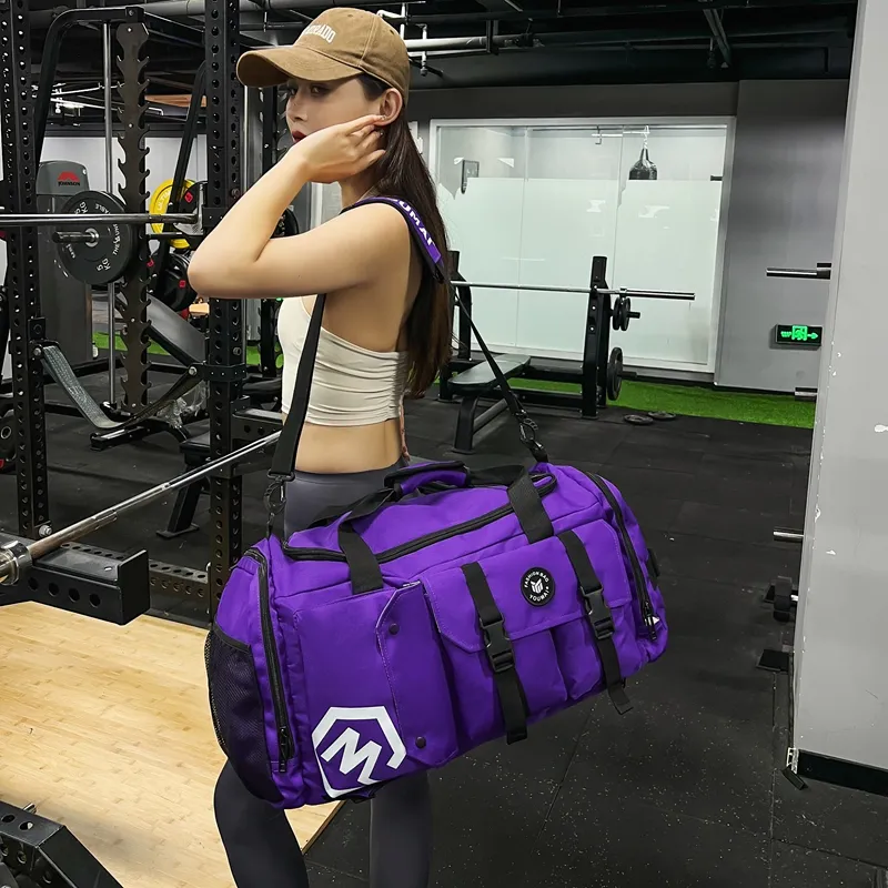 Deli Bear Oxford Travel Gym Bag Unisex Black/Pink/Gray/White/Yellow/Purple/Red/Turquoise-27