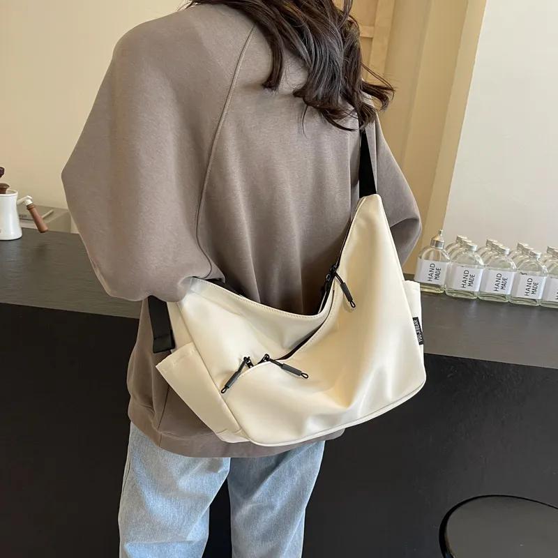 OUZIHUANG Nylon Fabric Crossbody Bag, Shoulder Bag Regular Unisex Multicolor-5