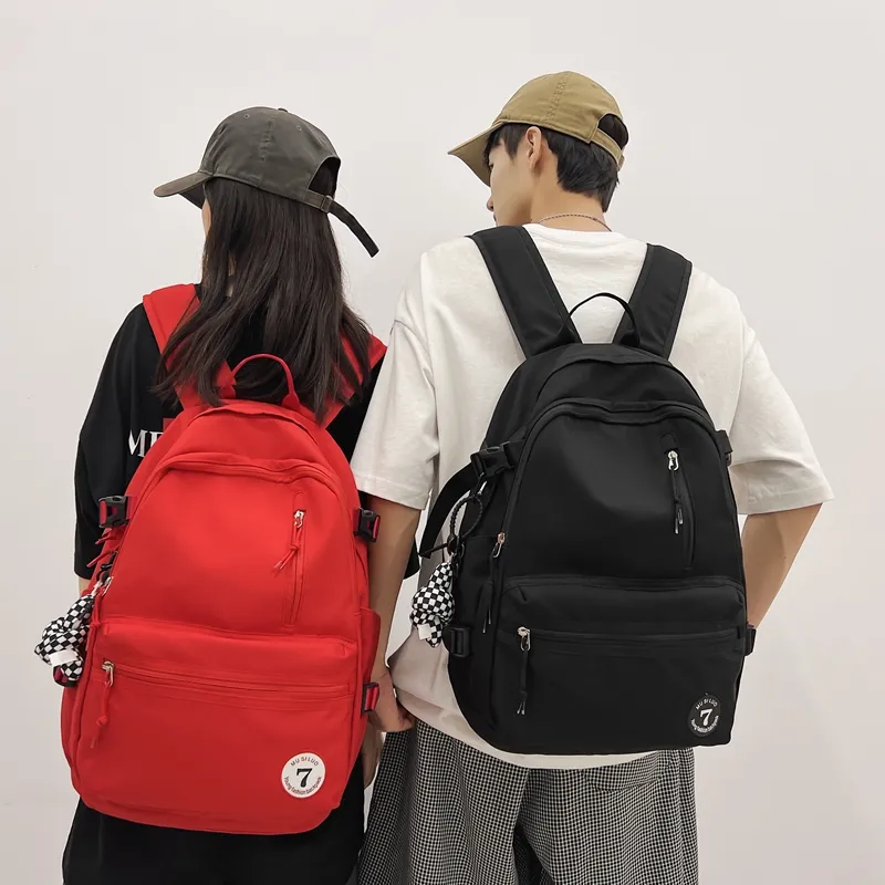 GOBLIN SHARKS 1759 Nylon Backpack Regular Unisex Black/White/Red/Pink-7