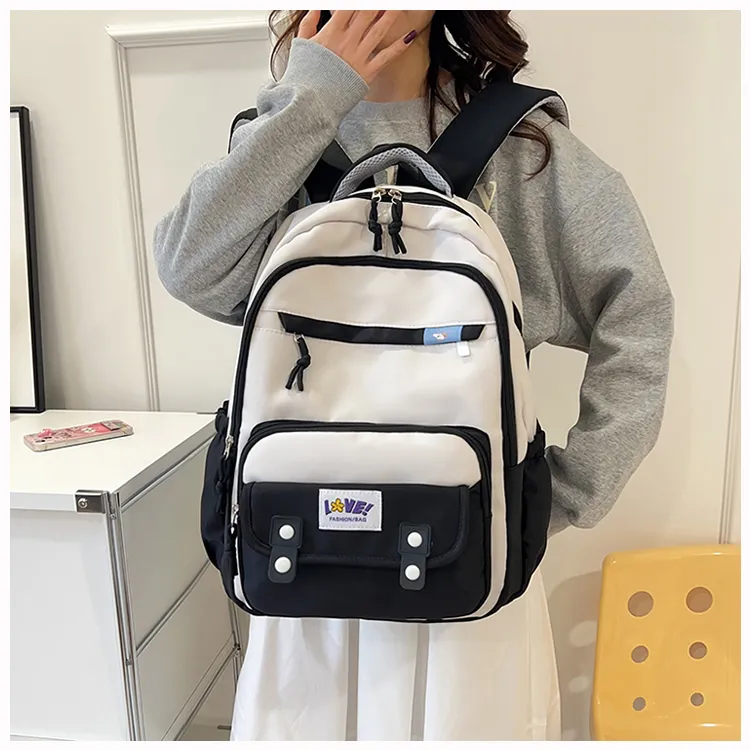 OUZIHUANG Oxford Backpack Women's Purple/Black/Red/Green/Khaki-8
