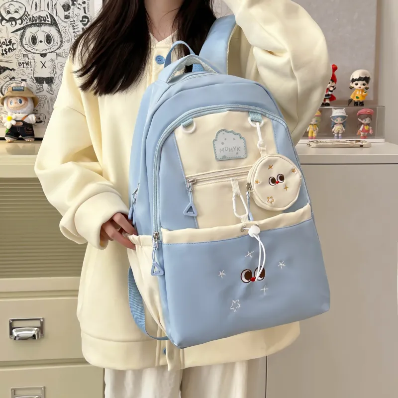 Tong Tong Rabbit Nylon Backpack Large Size Unisex Multicolor-5