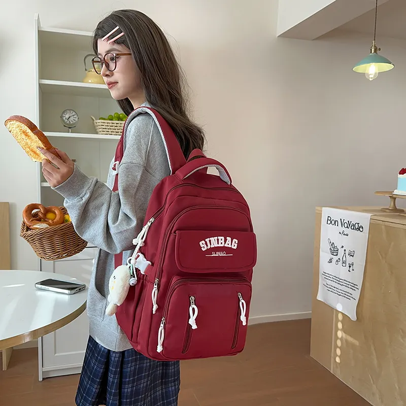 OUZIHUANG Nylon Backpack Women's Multicolor-16