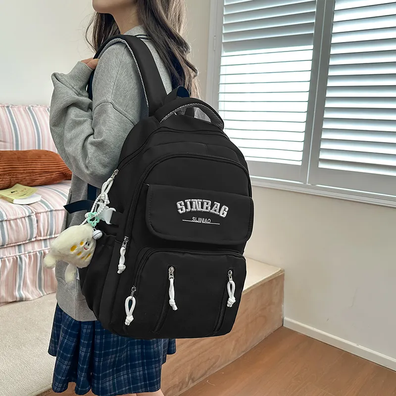 OUZIHUANG Nylon Backpack Women's Multicolor-1