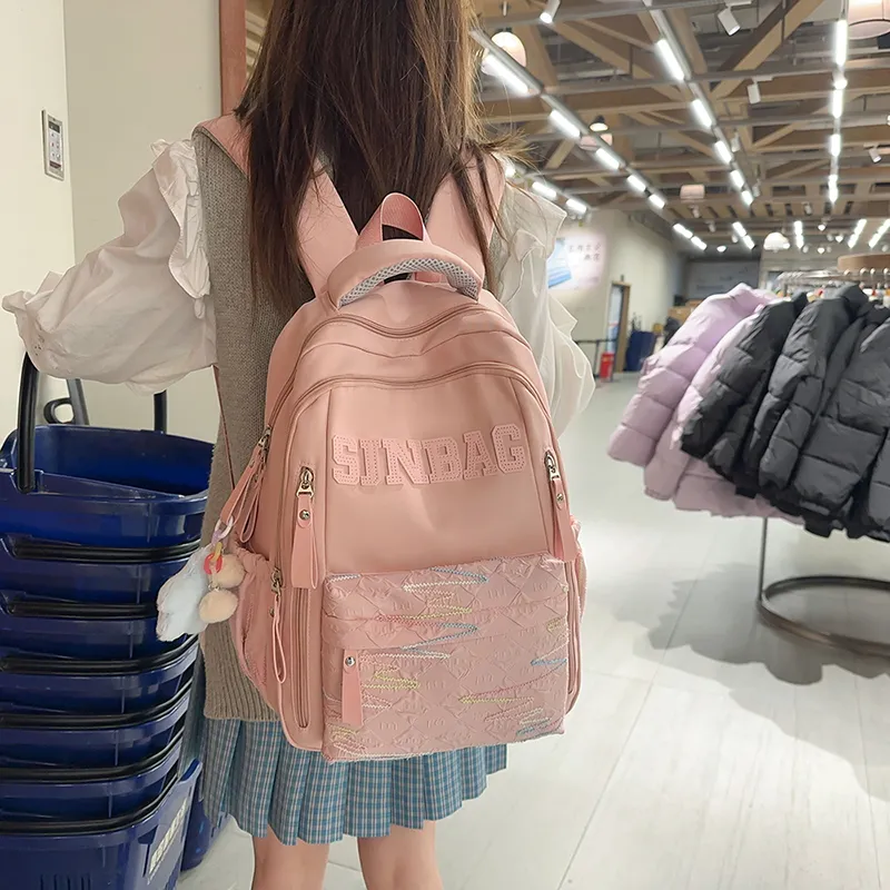 OUZIHUANG Nylon Backpack Unisex Multicolor-7