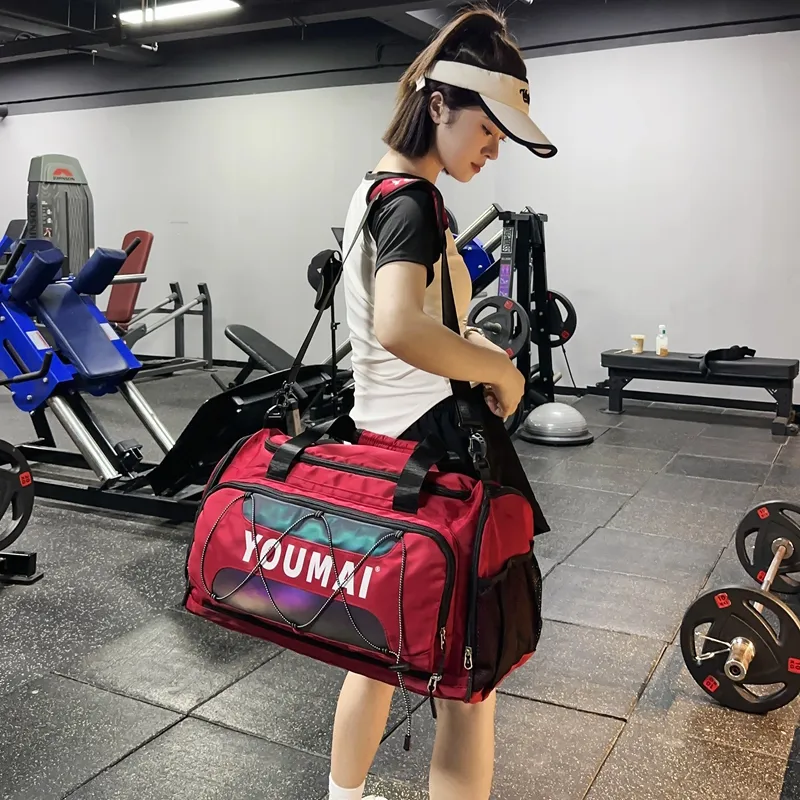 Deli Bear Nylon Gym Bag Tubas Unisex Black \ Pink \ Khaki \ Red \ Yellow \ Turquoise \ Army Green-10