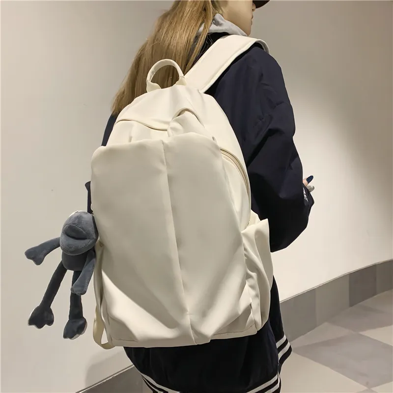 Deli Bear Nylon Backpack Regular Unisex Black/White/Pink/Red/Gray/Green-29