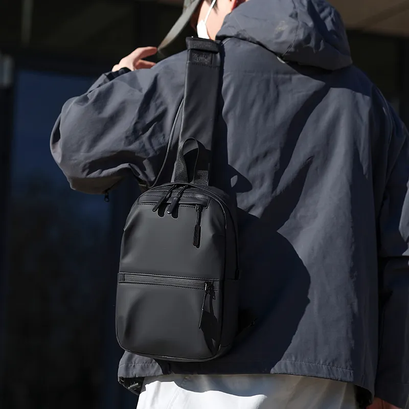 Tong Tong Rabbit Oxford Crossbody Bag, Sling Bag Men's Gray/Black-5