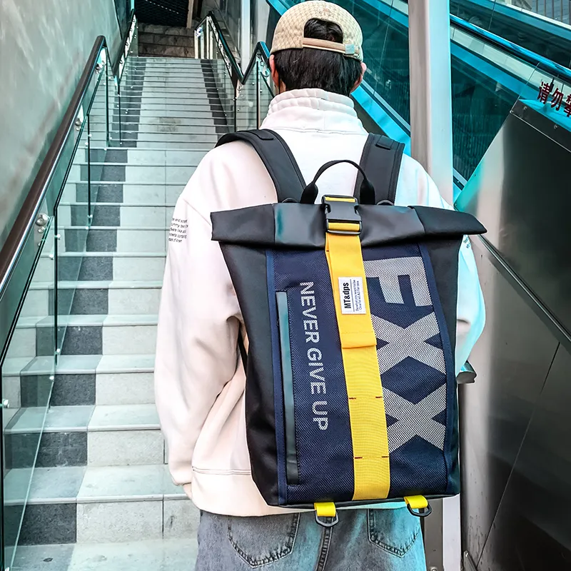 Deli Bear Oxford Backpack Unisex Yellow/Blue/Purple/Red-8