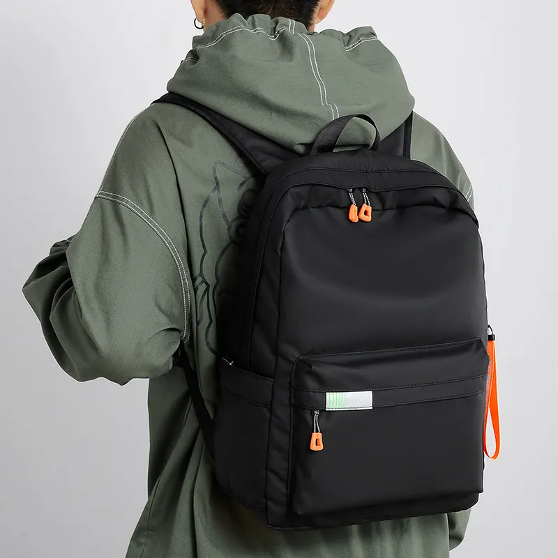 OUZIHUANG Oxford Backpack Unisex Black/Gray-2