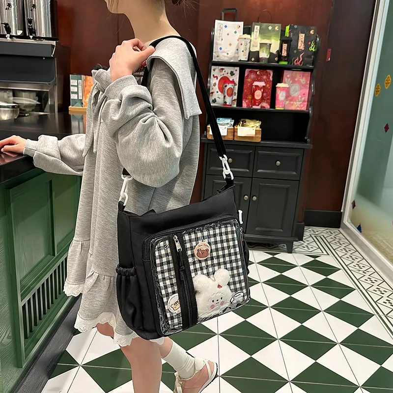OUZIHUANG Nylon Shoulder Bag Women's Multicolor-2