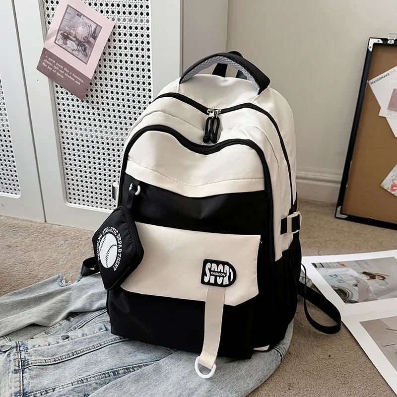 OUZIHUANG Oxford Backpack Regular Unisex Multicolor-1
