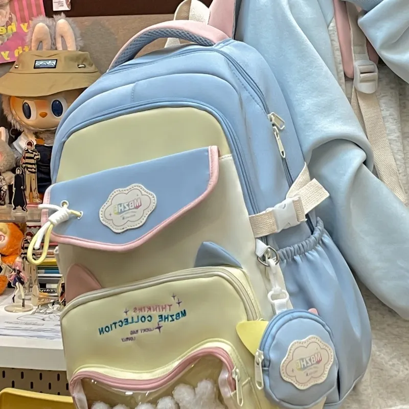 Tong Tong Rabbit Nylon Backpack Unisex Multicolor-18