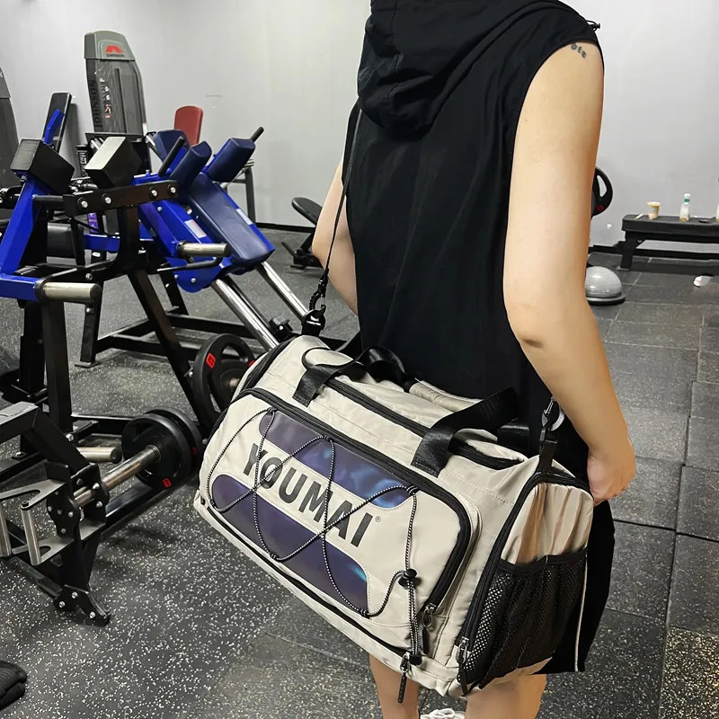 Deli Bear Nylon Gym Bag Tubas Unisex Black \ Pink \ Khaki \ Red \ Yellow \ Turquoise \ Army Green-8
