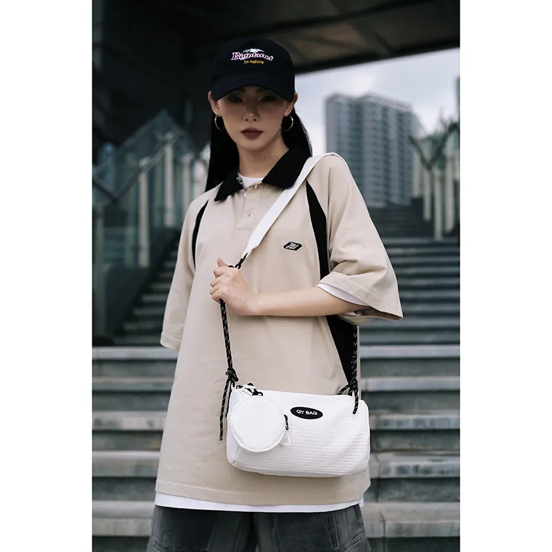 Tong Tong Rabbit Nylon Shoulder Bag Unisex Multicolor-9